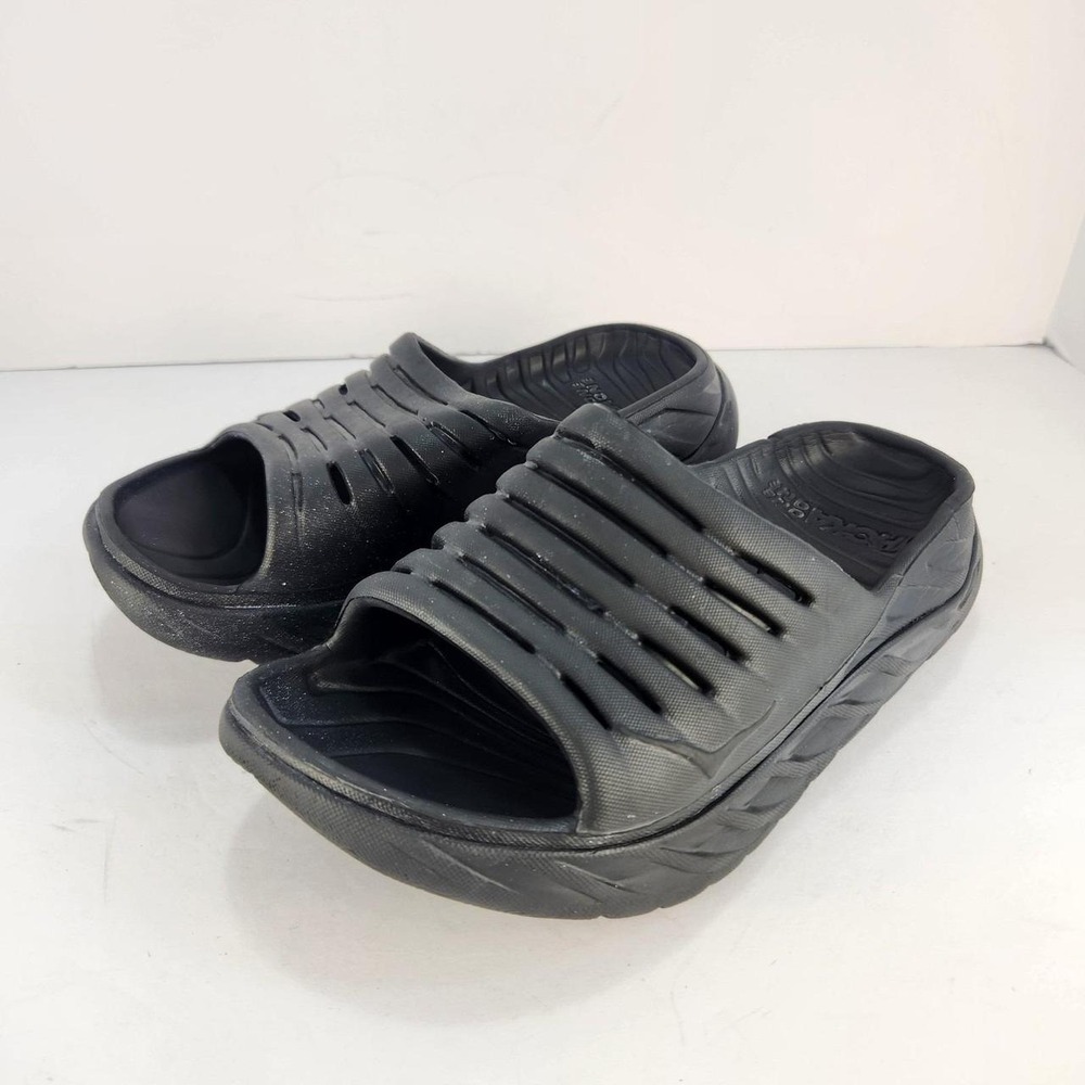 HOKA ONE ONE Ora Recovery Slide Women's Size 8 Black Comfort Sandals